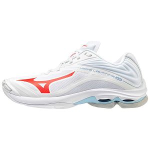 Tenis Para Voleibol Mizuno Wave Lightning Z6 Mujer Blancos/Rojos/Azules | Mexico-935617